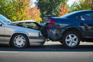 Columbia Car Accident Lawyer with a rear-end accident between two cars