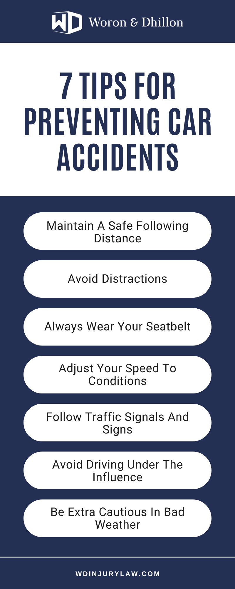 7 Tips For Preventing Car Accidents Infographic